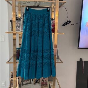 Alice + Olivia Teal A-Line Skirt size 0